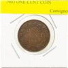 Image 1 : 1903 ONE CENT COIN