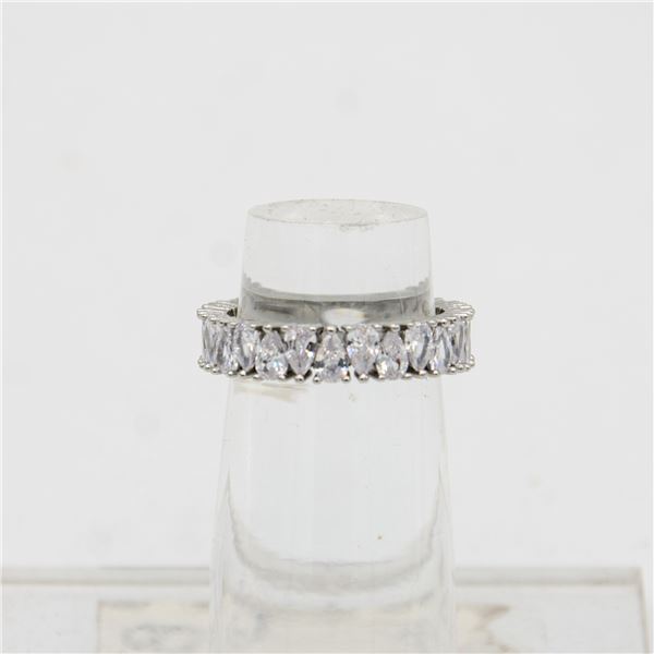 NEW SIZE 6 MOISSANITE STERLING SILVER RING