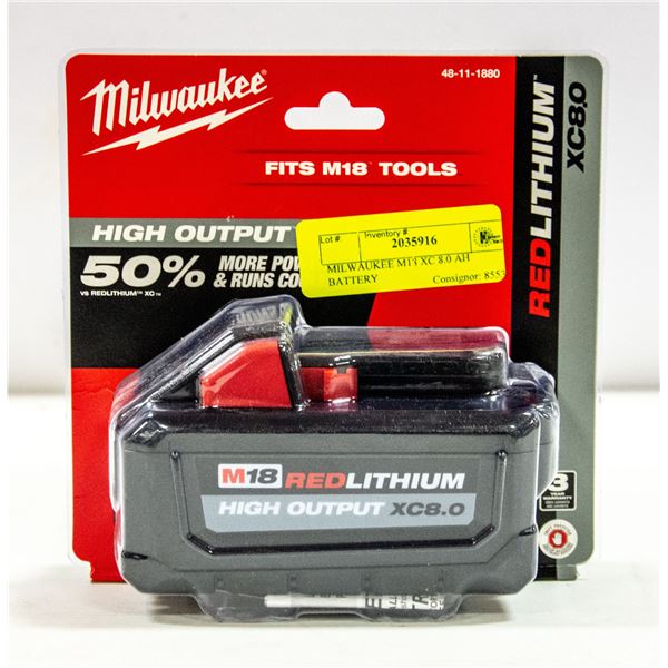 MILWAUKEE M18 XC 8.0 AH BATTERY