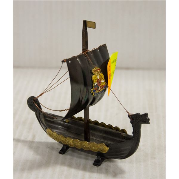 5" METAL DENMARK VIKING SHIP