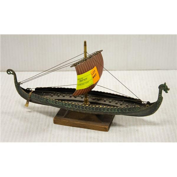 11" METAL VIKING SHIP