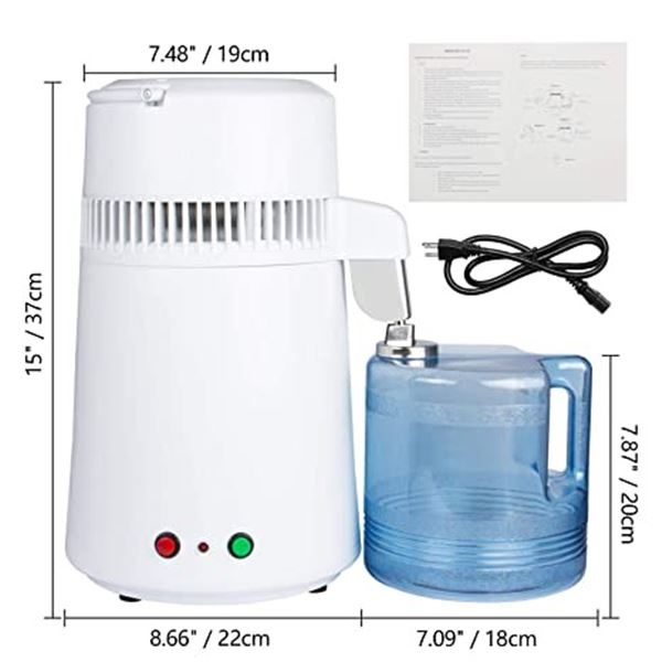 NEW 4L PURE WATER DISTILLING MACHINE, WHITE