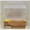 Image 1 : PAIR OF STRONG CLEAR SHOE BOXES WITH ACRYLIC DOORS