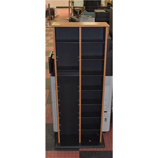 TALL OPEN FACE CD RACK APPROX H-51  W-6.5  L-20 