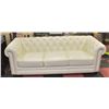 Image 1 : NEW GENUINE WHITE LEATHER NAILHEAD SOFA