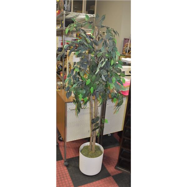 FAUX POTTED TREE WITH FAKE BUGS 70" TALL SOLD WITH