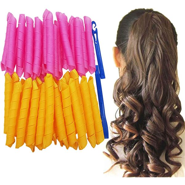 40 PACK OF 17.72  NO HEAT MAGIC HAIR CURLERS