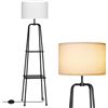 Image 1 : NEW DEWENWILS 60" BLACK FLOOR LAMP WITH SHELVES