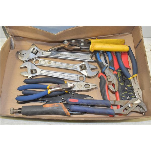 FLAT OF CRESCENT WRENCHES AND PLIERS