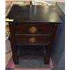 Image 1 : VINTAGE BROWN TWO DRAWER TABLE