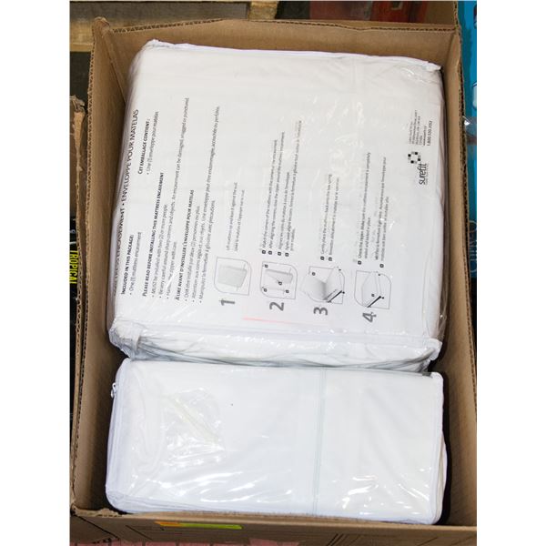 BOX OF 3 NEW QUEEN SIZE MATTRESS ENCASEMENTS