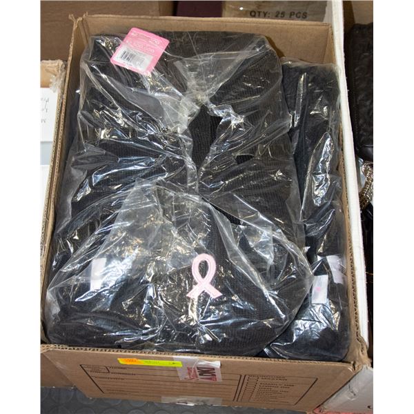 BOX OF NEW BLACK KNITTED SCARVES