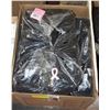 Image 1 : BOX OF NEW BLACK KNITTED SCARVES