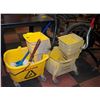 Image 1 : 2 INDUSTRIAL MOP BUCKETS (1 WITH MOP/SQUEEZER)