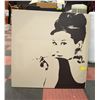 Image 1 : 36" X 36" AUDREY HEPBURN PICTURE