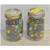 Image 1 : 2 JARS OF CATS EYE AND MORE MARBLES