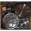 Image 1 : BOX OF VARIOUS POTS AND PANS INCL. CUISINART