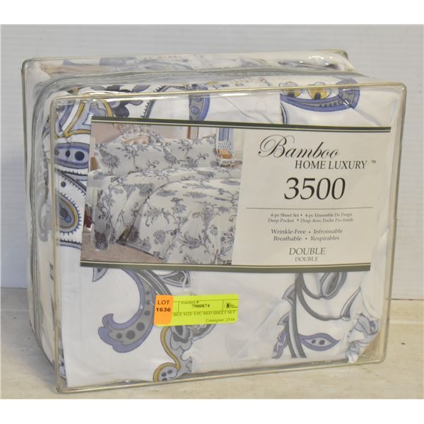 DOUBLE SIZE 4 PC BED SHEET SET