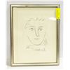 Image 1 : FRAMED PABLO PICASSO PRINT "POUR ROBY" 1969 12" X
