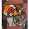 Image 1 : BOX OF COLOURFUL FALL HOME DECOR INCL.