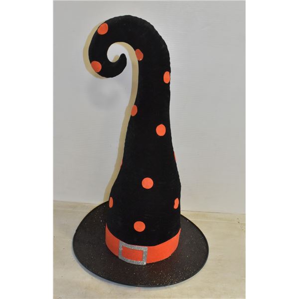 LARGE DECORATIVE WITCHES HAT BLACK WITH