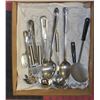 Image 1 : BOX OF STAINLESS STEEL COOKING UTENSILS