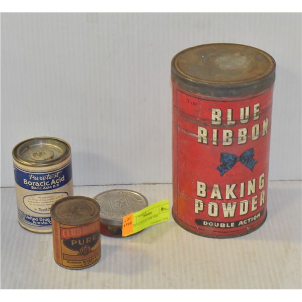LOT OF 4 COLLECTOR TINS