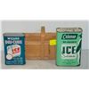 Image 1 : 2 CANS OF VINTAGE ICE PACKS IN BASKET