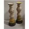 Image 1 : PAIR OF VINTAGE CANDLE HOLDERS 15" TALL