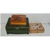 Image 1 : TURTLE TRIVET SET + 2 VINTAGE WOODEN CASES