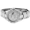 Image 5 : Rolex Ladies New Style Quickset Datejust Silver String Diamond Wristwatch