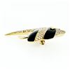 Image 7 : Vintage British 18K Gold 3.42 ctw Diamond & Enamel Moorish Idol Fish Brooch Pin