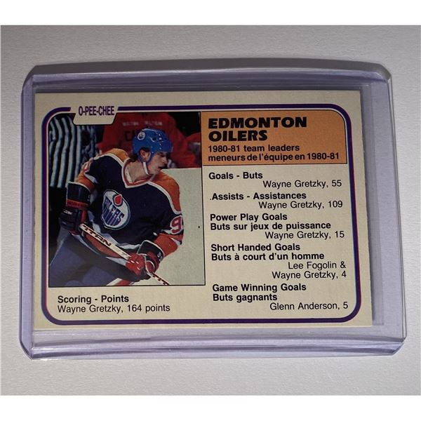 1981-82 O-PEE-CHEE Wayne Gretzky (HOF)  TL