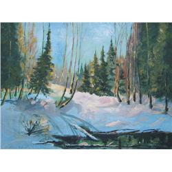 Charles Aiken Woodland Pond, Winter