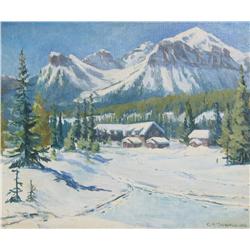 MacDowall Cabins in Winter Mountain Landscape