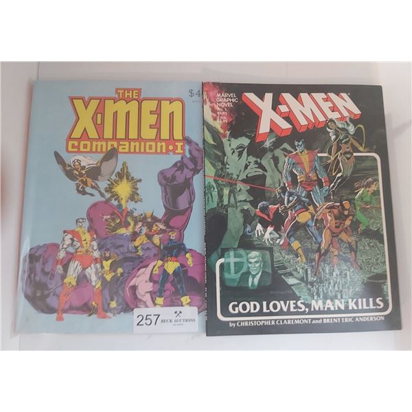 X Men Companion I and Marvel Graphic Novel #5 X Men Lot