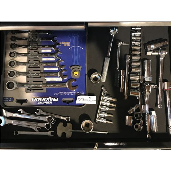 Assorted Wrenches, Rachets, And Sockets