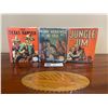 Image 1 : Lot of 3 Big Little Books. 4.5" H Texas Rangers (1935) Frank Meriwell at Yale (1935) and Jungle Jim(