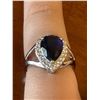 Image 4 : Gorgeous Sterling Silver and Pear Shaped Sapphire Ring