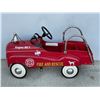 Image 1 : Vintage Fire and Rescue Metal Pedal Car Missing Ladders 40" Long 23" Tall Very Nice Shape