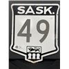 Image 1 : Vintage SK #49 Highway Sign Wadena to Swan River 15.5" Tall