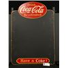 Image 1 : Vintage 26 x 18" Painted Coca Cola Chalkboard on Wood