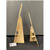 Image 2 : 2 Early Cardboard Counter Display Alabastine  14.5" Tall