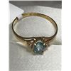 Image 1 : Beautiful 10k Gold Natural Blue Zircon 1 Ct. Ring. Size 6