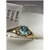 Image 2 : Beautiful 10k Gold Natural Blue Zircon 1 Ct. Ring. Size 6