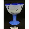 Image 2 : Signed Kosta Boda Open Minds Blue ULRICA Hydman Vallien 8" Tall 7" Across Pedestal Bowl Vase EUC Est