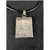 Image 2 : Vintage 925 NATIVE sterling silver Hand Crafted 7 TURQUOIS Stone Pendant on Cord