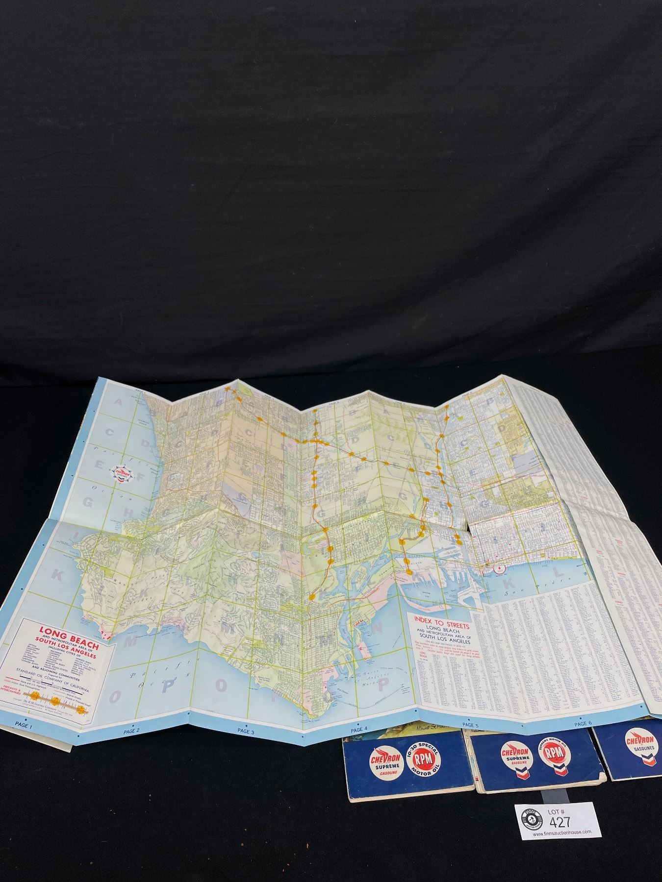 4 Vintage Chevron Maps