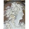 Image 2 : Genuine Very Large Antique Shell Cameo w/ Beautiful High Relief Carving of a Woman, See Description