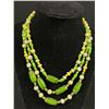 Image 2 : 1930's Czech Glass Bead Triple Strand Necklace